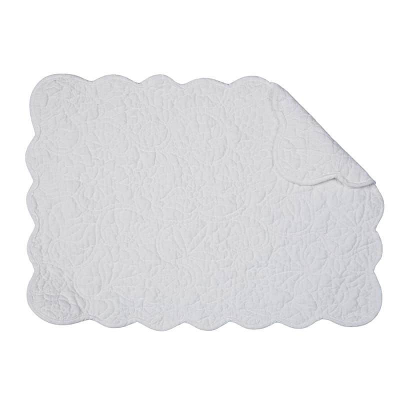 Christiana White Quilted Placemat Set 6