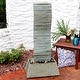 preview thumbnail 2 of 9, Spiraling Slate Outdoor Water Fountain 49" Garden Water Feature w/ LED