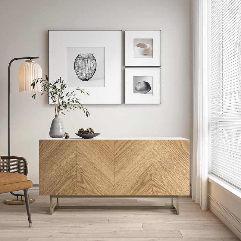 Roomfitters Media Console Cabinet/TV Stand/Side board up to 60" - 58 inches