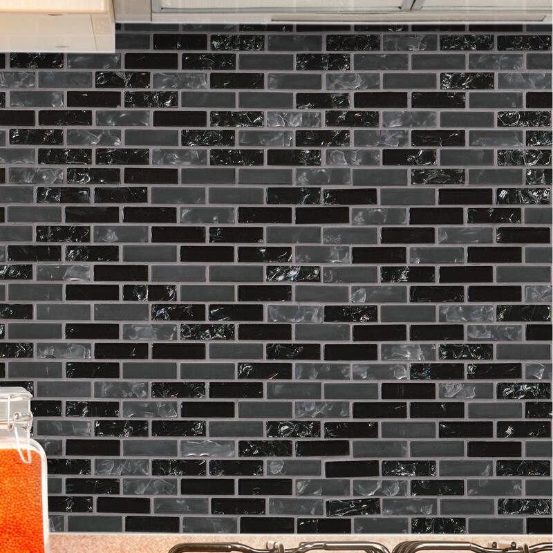 Ackland AKM-G-12X12BR-CA 12" x 12" Glass Brick Mosaic Tile - Glossy - Onyxa
