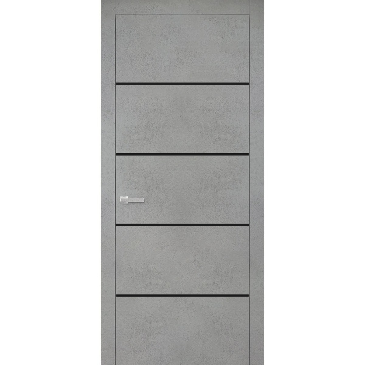 SartoDoors Planum 0015 | Interior French Doors French Door | Solid Wood | Hardware Set | 28x80, Concrete Bedroom Door