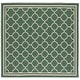preview thumbnail 71 of 95, SAFAVIEH Courtyard Kailani Indoor/ Outdoor Waterproof Patio Backyard Rug 5'3" Square - Dark Green/Beige