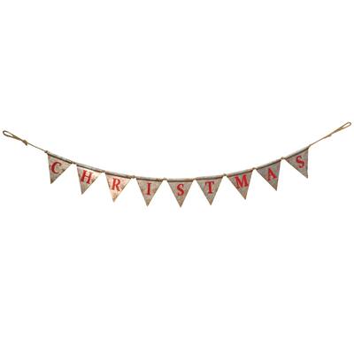 Metal Christmas Garland - White - 42 inches