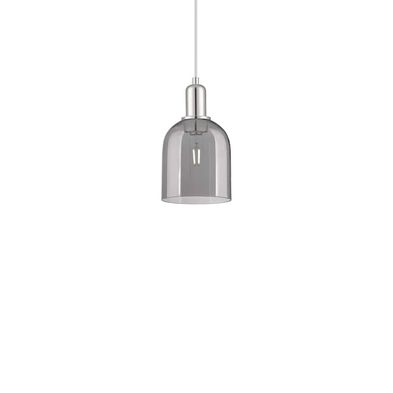 Innovations Lighting 716-1P-11-6 Bella Pendant Bella 6" Wide Mini - Polished Nickel / Light Smoke