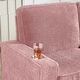 preview thumbnail 28 of 39, 83.86" Corduroy Fabric 3-Seater Sofa with Cup Holders