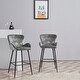 preview thumbnail 14 of 19, Corvus Lomax Modern Upholstered Bar Stools (Set of 2) Grey