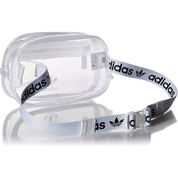 adidas clear fanny pack white