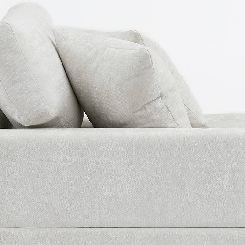 Modern Upholstered Chenille Modular Sectional Sofa with Pillow