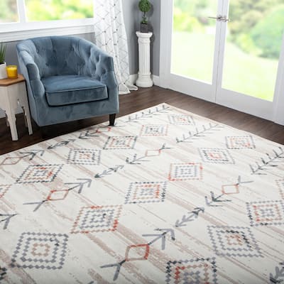 Modern Geometric Southwestern Indoor Area Rug by Superior