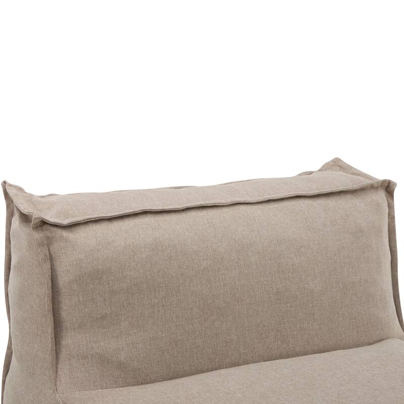 Roomfitters Ramona Outdoor Bean Bag Lounge Chair with Water Resistant Fabric, Beige