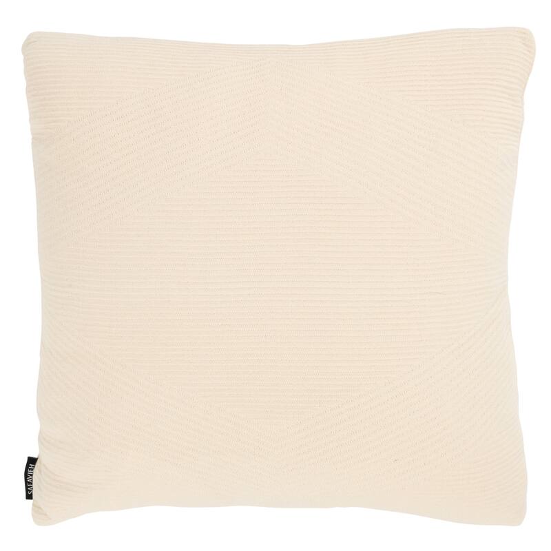 SAFAVIEH Home Layla 18-inch Square Natural Cotton Decorative Pillow