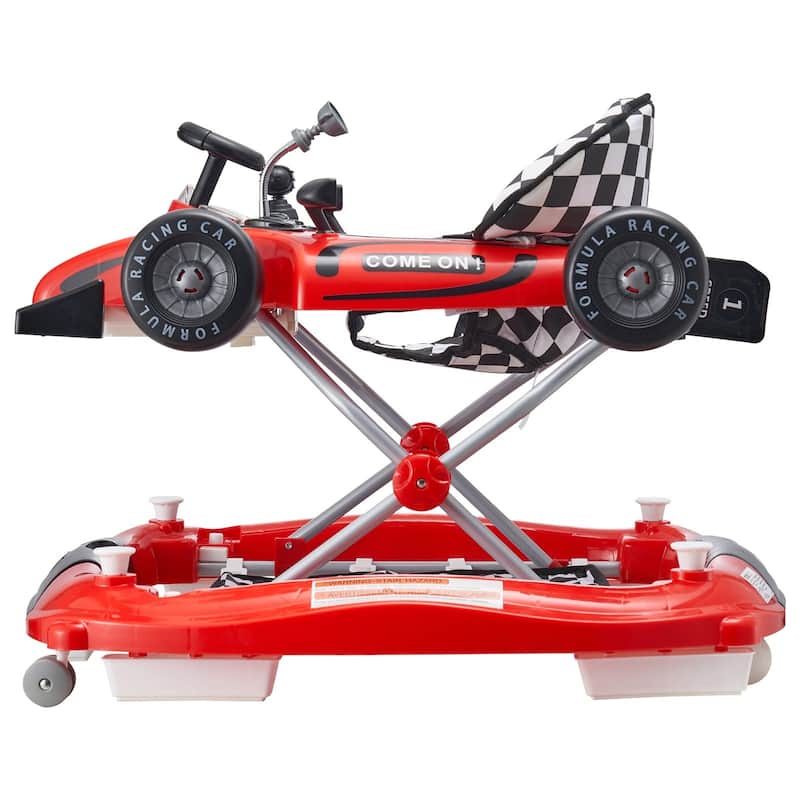 PP 4-in-1 Baby Walker with Wheels, Music and Foldable Design - 28.3” L x 27.6” W x 21.7” H