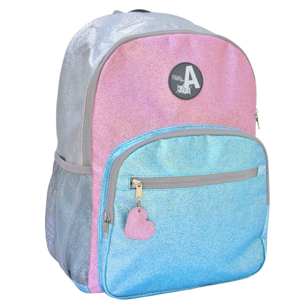 the girl with the blue backpack
