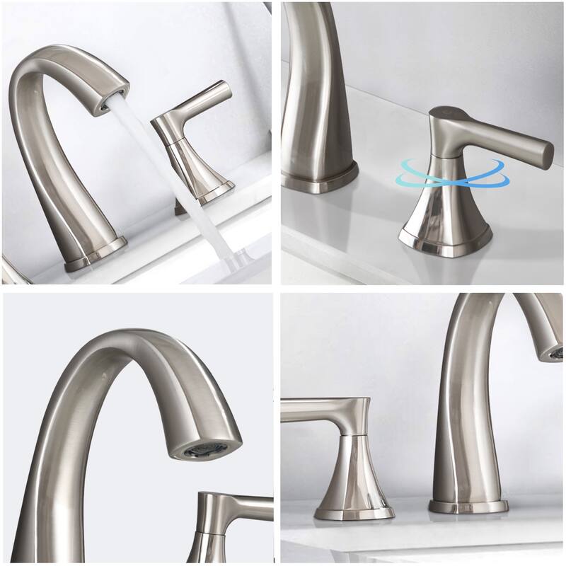 BATHLET Widespread Bathroom Sink Faucet with Drain Assembly