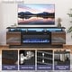 preview thumbnail 22 of 54, BOSSIN 70" Modern Electric Fireplace TV Stand, with Electronic Flame and LED Lights, High Gloss Finish Entertainment Center