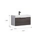 preview thumbnail 22 of 117, Vegadeo Bath Vanity with One-Piece Composite Stone Sink Top