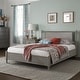 preview thumbnail 2 of 23, Demetria Antique Finish Beaded Wood Platform Bed by iNSPIRE Q Classic Antique Grey - Queen