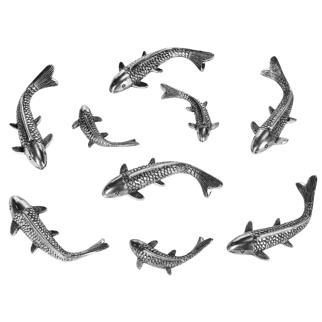SAFAVIEH Laurane Koi Fish Wall Decor - Big: 11" x 1.75" x 4"; Small: 7.5" x 1" x 3" - 11Wx2Dx4H