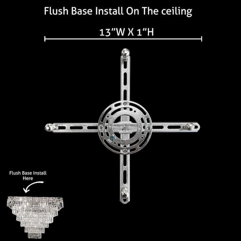 Luxury Crystal Chandelier 29" Wide Gold Square Pendant Chandelier