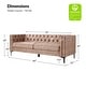 preview thumbnail 59 of 58, HULALA HOME Calymne 84" Modern Square Arms Sofa with Button-Tufted Back