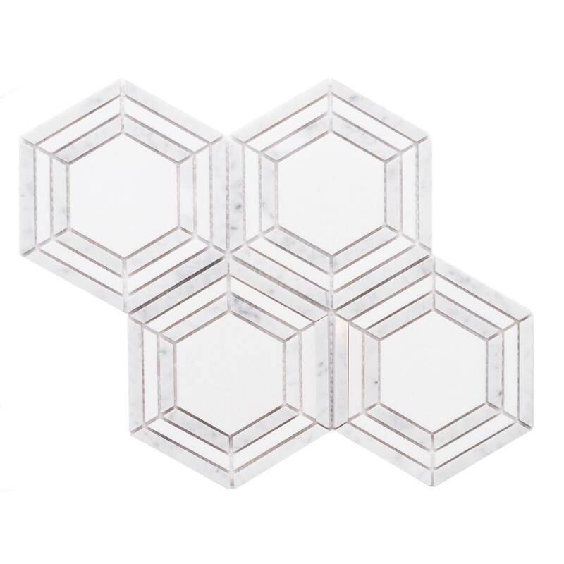 The Tile Life Santorini 4x4 Carrara/ Thassos Marble Floor & Wall Tile