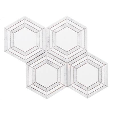 The Tile Life Santorini 4x4 Carrara/ Thassos Marble Floor & Wall Tile