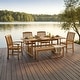 preview thumbnail 28 of 32, Cambridge Casual Caterina 6-Piece Teak Outdoor Extendable Dining Set Natural Teak
