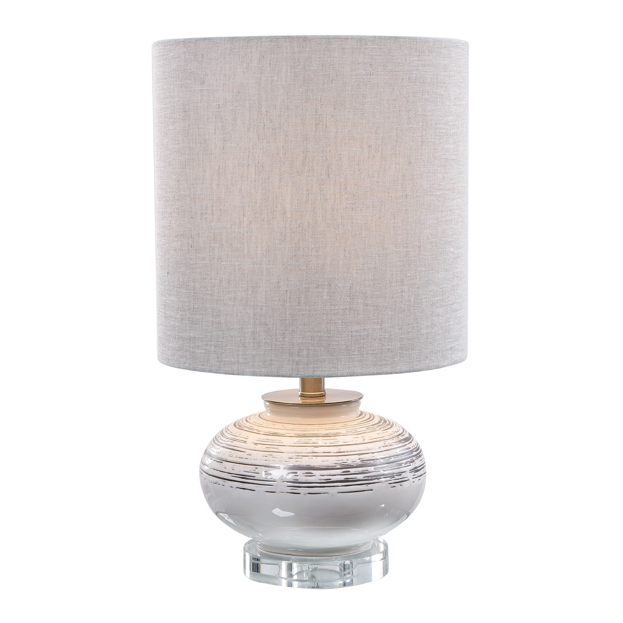 18 1/2-inch Tall Urbanest Pablo Table Lamp Desk Lamp White with Burnished Brass