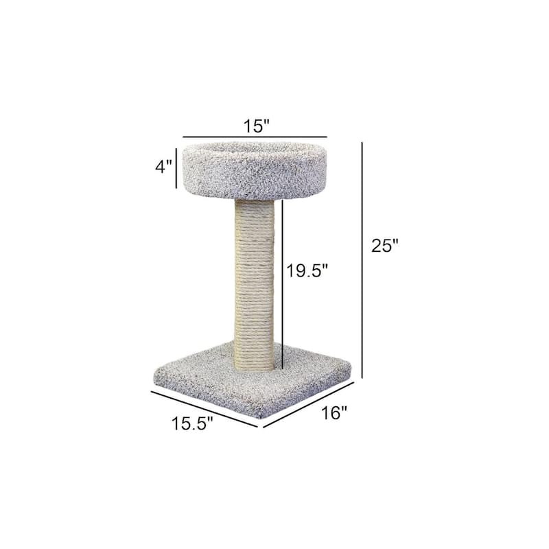 Scratching Post Tower with Plush Sleeping Perch and Sisal Rope for Active Indoor Cats