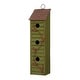 preview thumbnail 27 of 35, Glitzhome 18"H Oversized Three-Tier Distressed Solid Wood Hand Painted Window Shutters Birdhouse Green