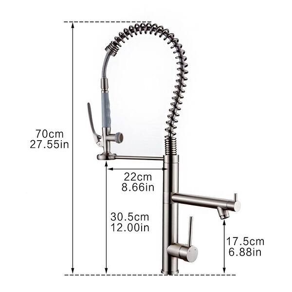 Down Sprayer, Modern 360 Degree Kitchen Faucet High Arch ...