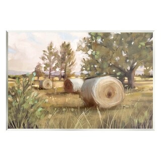 Stupell Rural Hay Bales Farm Landscape Wall Plaque Art by Nina Blue ...