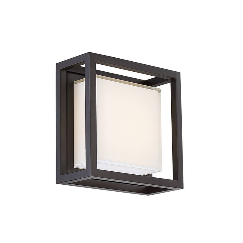 Framed 8in LED Indoor or Outdoor Wall Light 3000K - Bronze - 8-inch
