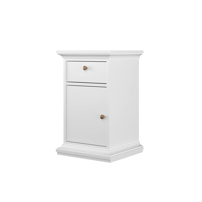 Porch & Den Virginia 1-drawer, 1-door Nightstand - White