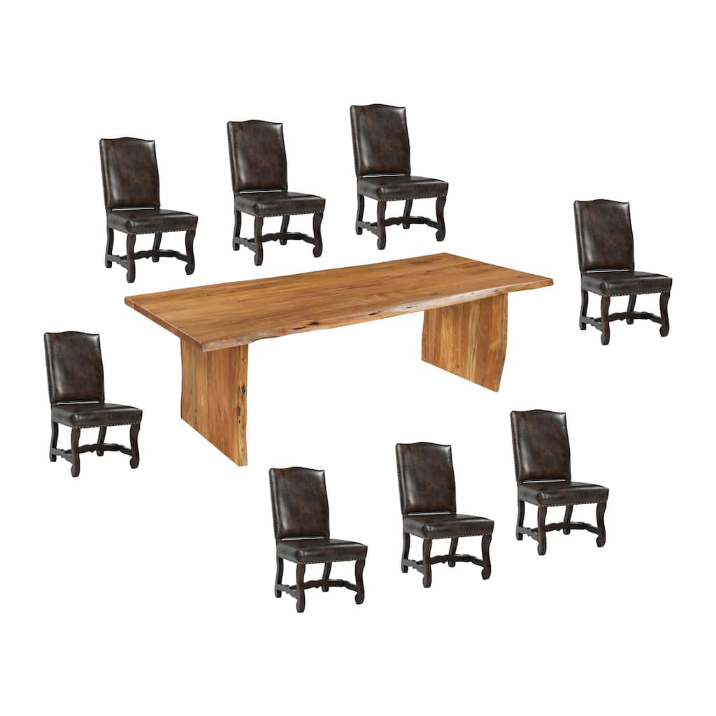 Cedar 7-piece Live Edge Solid Wood Dining Set