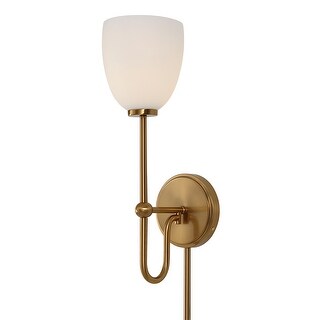 Uttermost Trophy 1 Light Brass Sconce - 5.75"W x 18.25"H x 8"D
