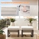 preview thumbnail 13 of 19, Cozywor 2-Piece Wicker Outdoor Patio Ottoman with Steel Frame and Cushions