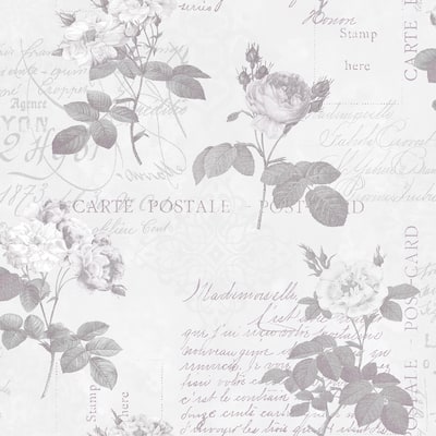 Galerie Wallcoverings Country Cottage Vintage Floral Postcard Non-woven Matte Wallpaper Roll
