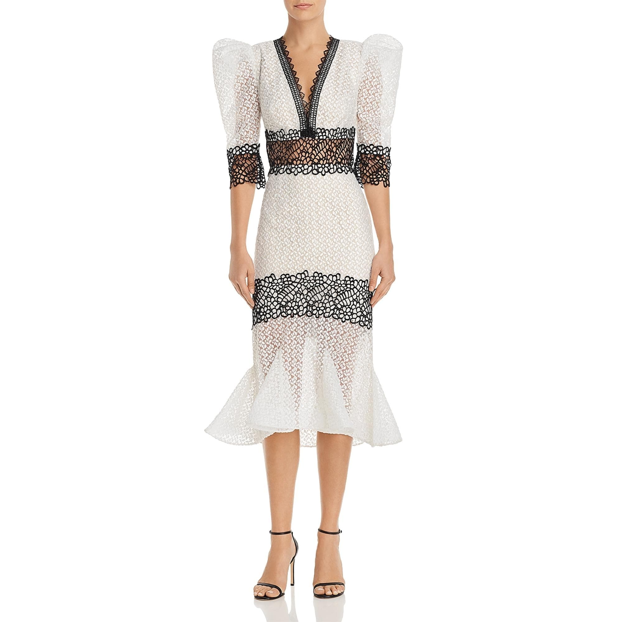 bronx and banco white lace dress