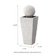 preview thumbnail 17 of 39, Glitzhome 31.75"H Polyresin Sphere Pedestal Outdoor Fountain With Pebbles Pump LED Light