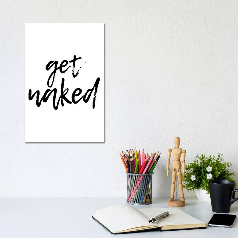 iCanvas "Get Naked" by Pixy Paper Canvas Print - 12x8x0.75