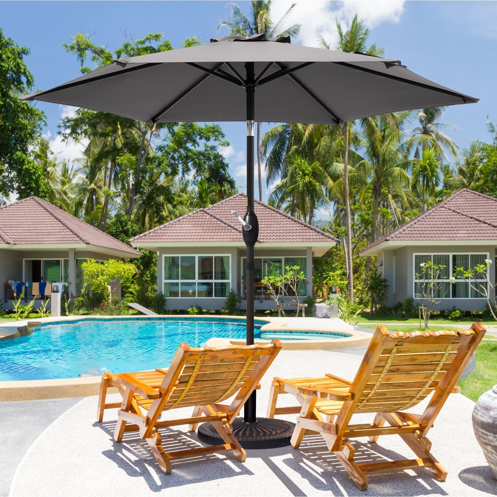 Bonosuki 7.5Ft Patio Market Umbrella Weather-Resistant Table Umbrella