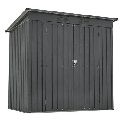 GDFStudio - Lucas All-Weather 6x4 ft Outdoor Storage Shed with Robust Construction and Easy Assembly