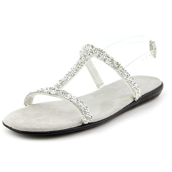 ladies silver sling back shoes