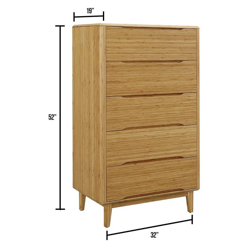 Dylan Five Drawer High Chest, Copper