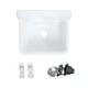 preview thumbnail 4 of 6, Eridanus Mason 24-inch Vitreous China Wall Mount Laundry Tub Utility Sink