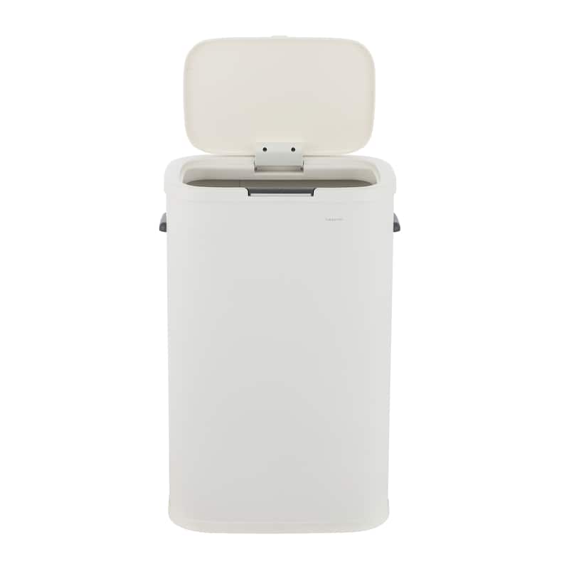 happimess Tammi Kitchen 14.5-Gallon Slim Metal Push Button Trash Can