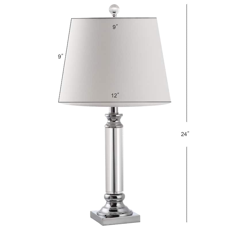 SAFAVIEH Lighting Gia 24-inch Crystal Table Lamp (Set of 2) - 12"x12"x24" - 12Wx12Dx24H