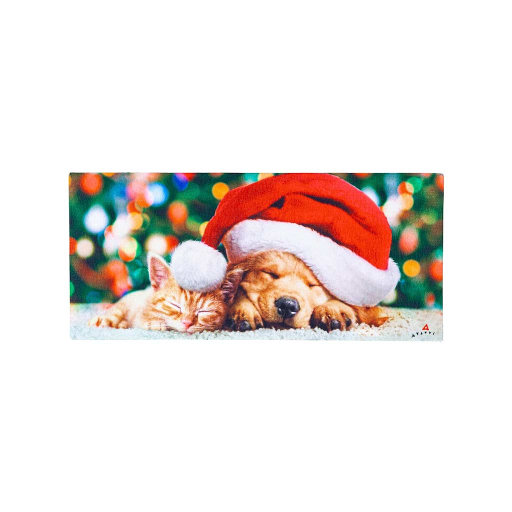 Santa Puppy and Kitten Sassafras Switch Mat