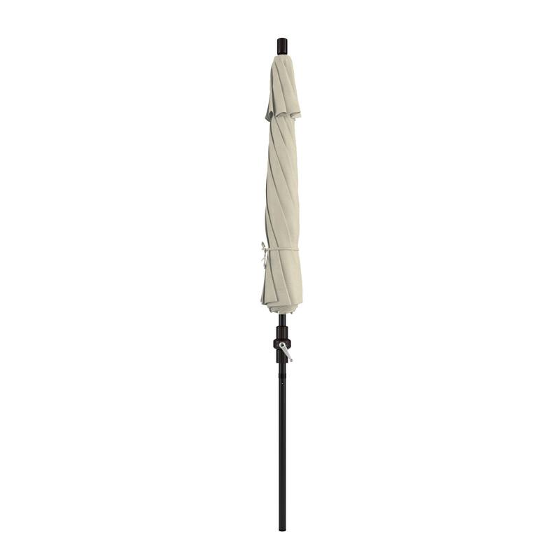 California Umbrella 9' Rd Golden State Series Patio Umbrella Bronze Aluminum Frame Crank Lift Collar Tilt Pacifica Pacific Blue